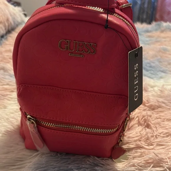 GUESS Red Mini Backpack - Picture 2 of 3